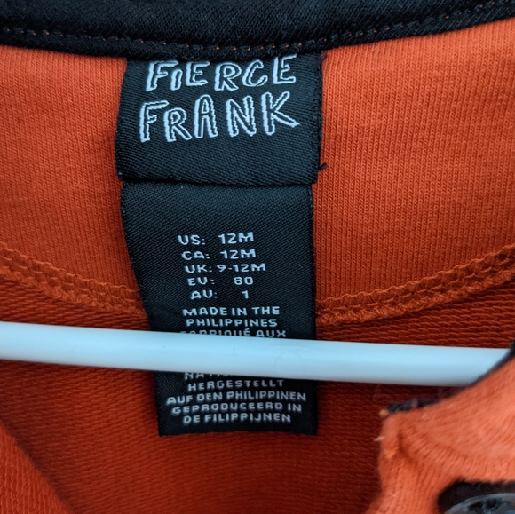 Burnt orange dinosaur hoodie - Picture 3 of 3